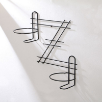 Подвес для кашпо, настенный, на 2 горшка, d = 16 см, чёрный, &laquo;Зигзаг&raquo;