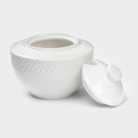 Сахарница фарфоровая с крышкой Wilmax &laquo;Юлия Высоцкая&raquo;, 340 мл, цвет белый