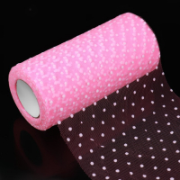 Фатин &laquo;Горох&raquo;, 15 см, 11 &plusmn; 1 г/кв.м, 23 &plusmn; 1 м, цвет розовый №4