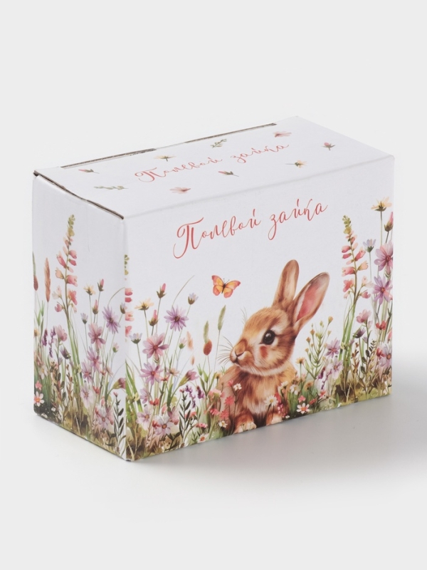 Салфетница Доляна "Зайка" цвет белый  9,5х4,3х7см