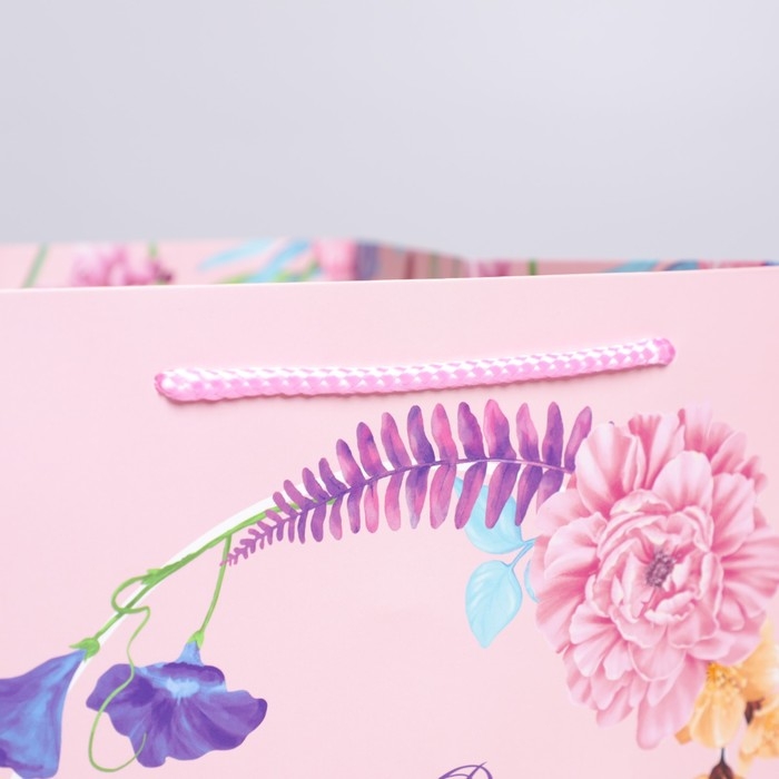 Пакет подарочный квадратный, упаковка, &laquo;С днём рождения&raquo;, 30 х 30 х 30 см