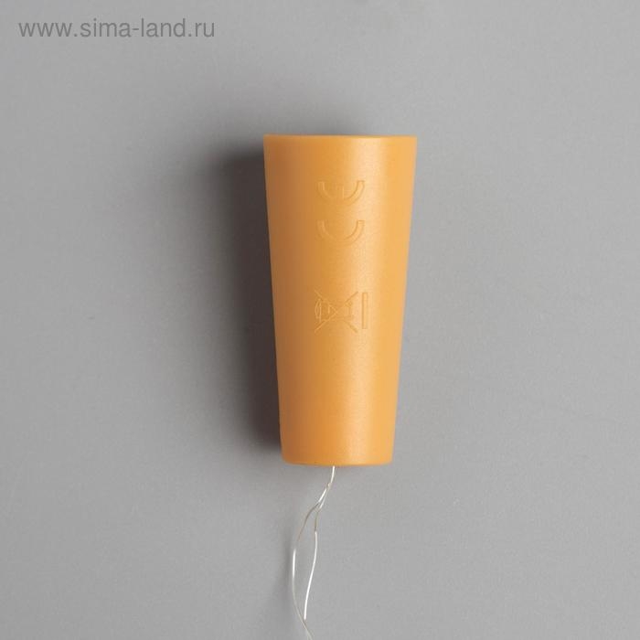 Гирлянда &laquo;Нить&raquo; 1 м роса с пробкой, IP20, серебристая нить, 10 LED, батарейки LR44х3 (в комплекте), свечение синее