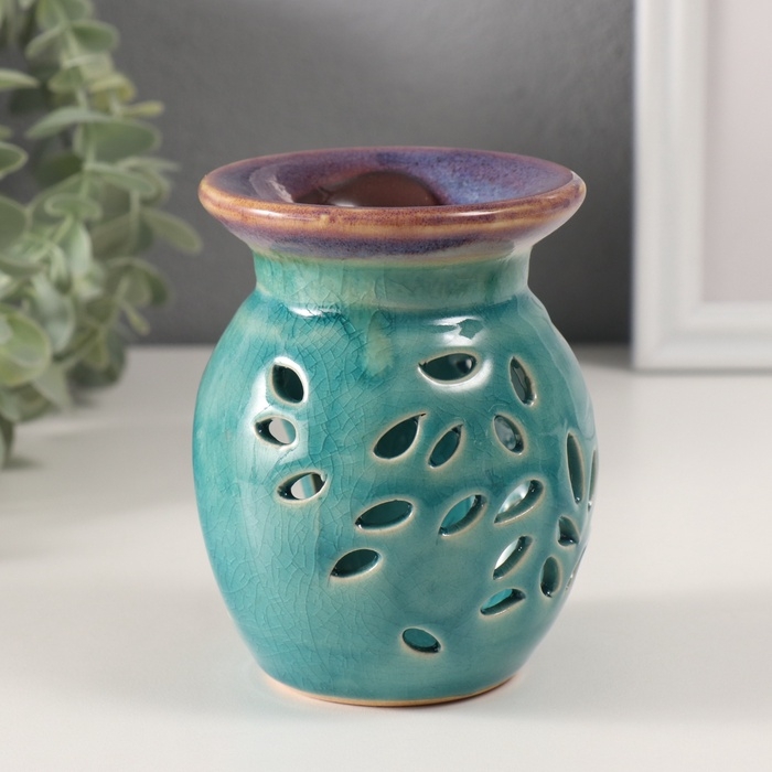 Аромалампа керамика "Лепестки" МИКС 8,5х9х11 см