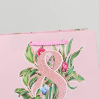 Пакет подарочный ламинированный горизонтальный, упаковка, &laquo;С праздником&raquo;, MS 18 х 23 х 8 см