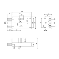 Замок накладной "Сенат" ЗНС3-5 (130) Соболь, б/о, 5 ключей