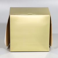 Коробка для капкейков, кондитерская упаковка с окном, 4 ячейки &laquo;Шампань&raquo;, 16 х 16 х 10 см