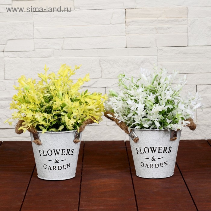 Бонсай в горшке "Садовый рай" колокольчики, 11х20 см, микс