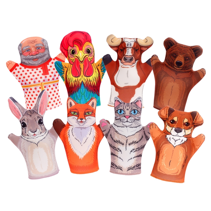 Домашний кукольный театр &laquo;Жили-Были&raquo;, 8 кукол-перчаток