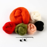 Новогодний набор для создания игрушки из шерсти &laquo;Новый год! Корги в шапочке&raquo;