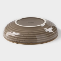 Тарелка фарфоровая глубокая Magistro &laquo;Церера&raquo;, 700 мл, d=18,5 см, цвет коричневый