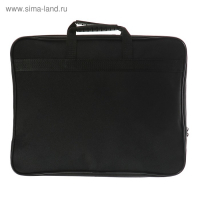 Папка с ручками текстильная А4, 365 х 290 х 30 мм, Calligrata, 1Ш41, "Офис", внешний/внутренний карман, чёрная