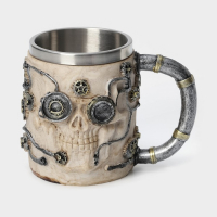 Кружка &laquo;Череп&raquo;, 400 мл, цвет бежевый