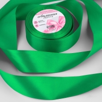 Лента атласная, 40 мм &times; 23 &plusmn; 1 м, цвет зелёный №19