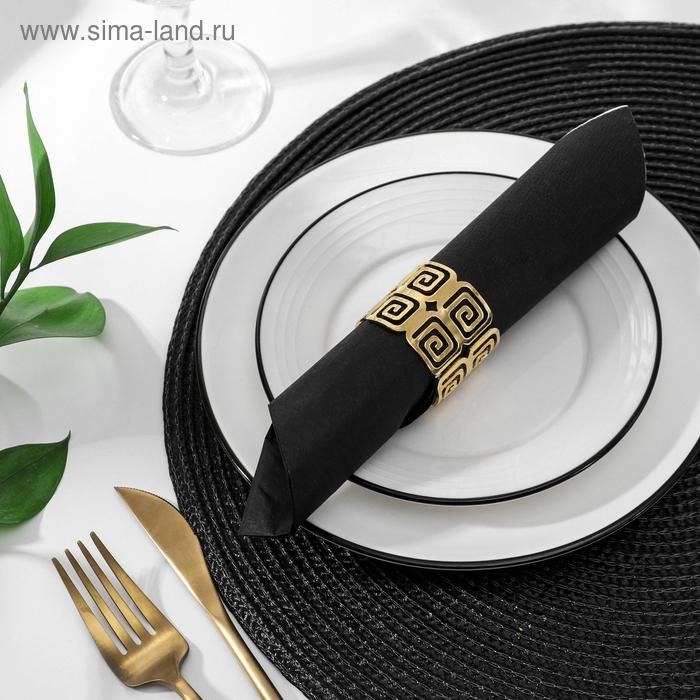 Кольцо для салфетки &laquo;Греческий&raquo;, 4&times;3,5 см, цвет золотой