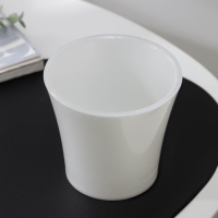 Кашпо для цветов со вставкой &laquo;Арте&raquo;, 600 мл, цвет жемчуг-прозрачный