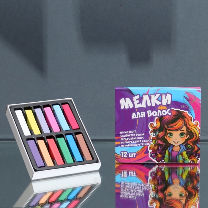 Мелки для волос, 12 шт.