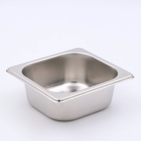 Гастроёмкость 1/6 из нержавеющей стали, 65 мм, 17,6&times;16,2&times;6,5 см, толщина 0,8 мм