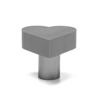 Ручка кнопка мебельная &ldquo;HEART&ldquo;, цвет серый