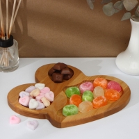 Менажница &laquo;Бесконечная любовь&raquo;, берёза, в подарочной коробке, в подарок набор шпажек