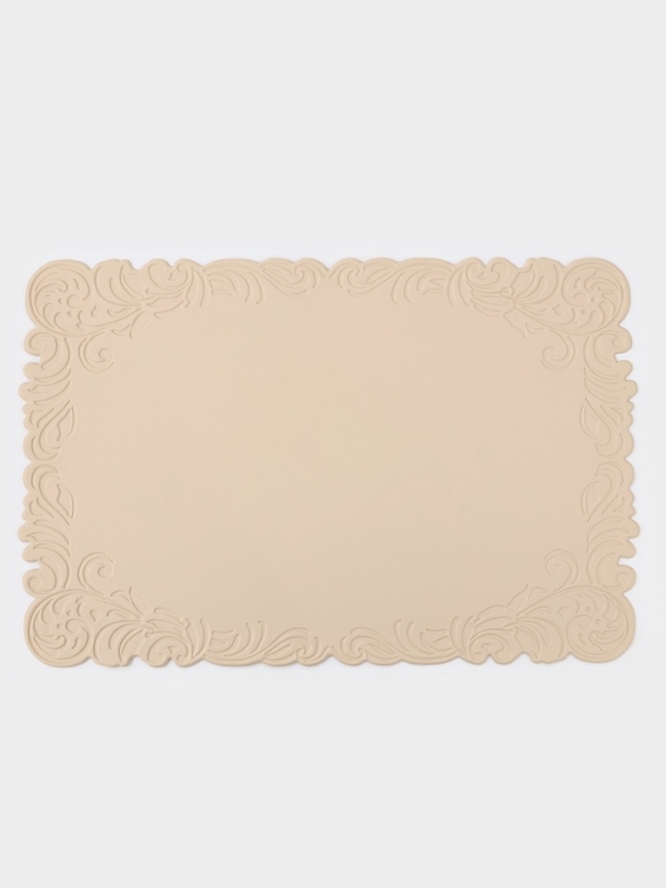 Набор салфеток сервировочных на стол Доляна, 2 шт, 45&times;30 см, бежевый