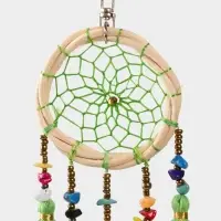 Брелок "Ловец снов" 17 см, цв. зелёный