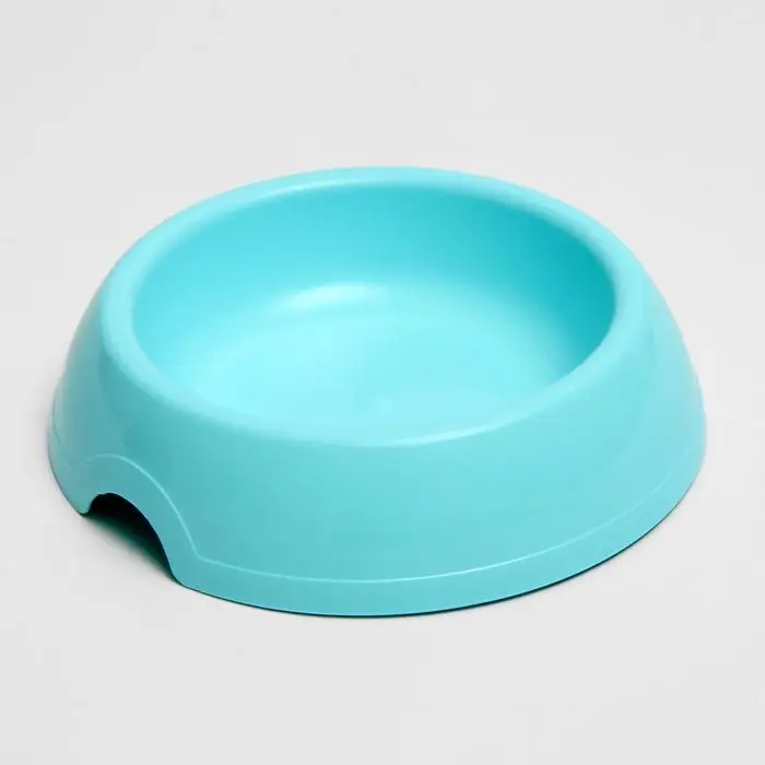 Миска для кошек и собак 200 мл, 14,5 х 3 см, голубой
