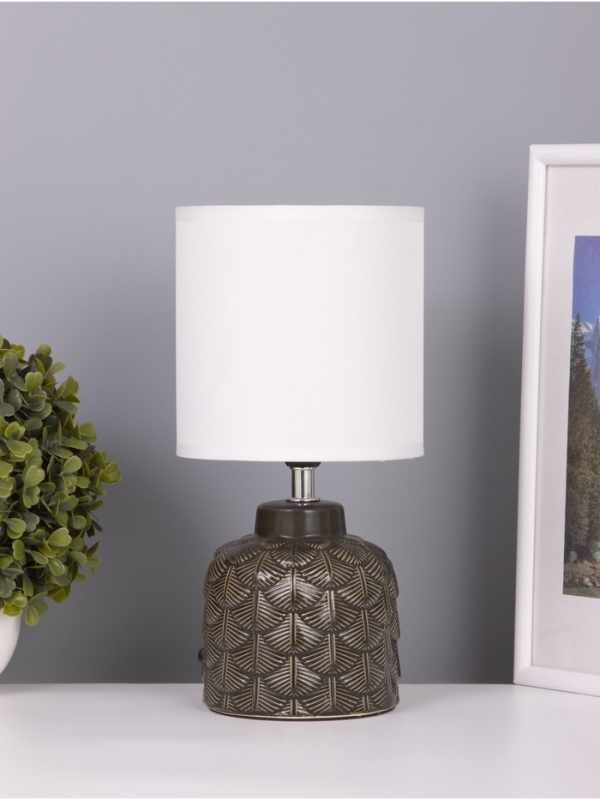 Лампа настольная "Исида" 1х40Вт Е14 темно-зеленый 14х14х28см