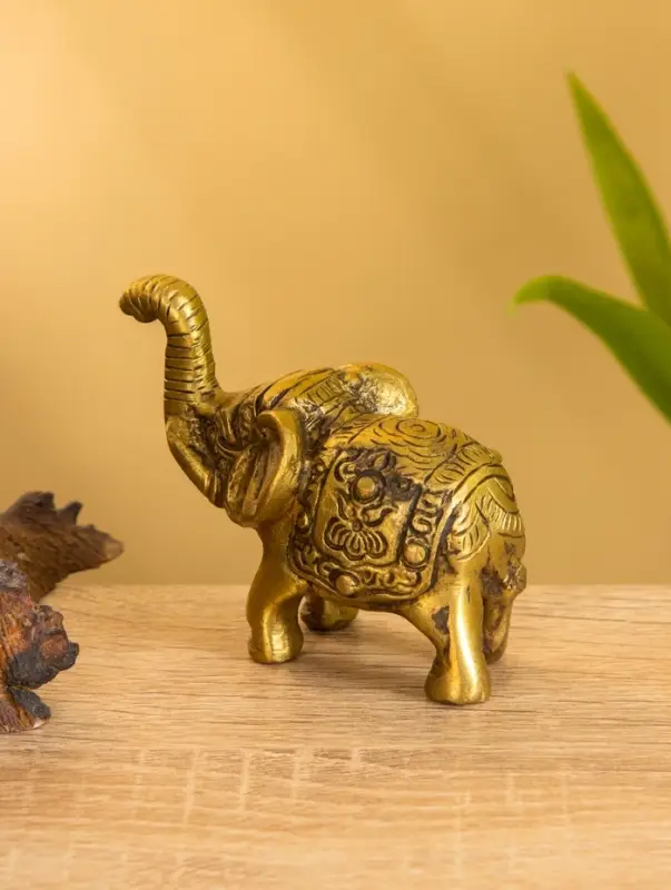 Сувенир "Слонёнок" латунь 7,5х5,5 см