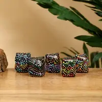 Набор сувенирный "Совушки" дерево Албезия (5 штук), 3 см