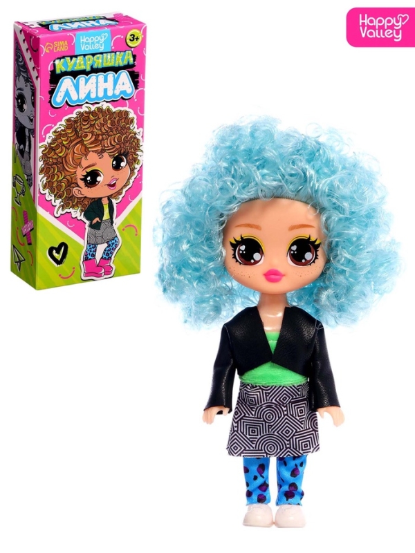 Кукла &laquo;Кудряшка Лина&raquo;, голубой