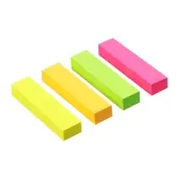Блок - закладка с липким краем, 12&times;50 мм, бумажные, 4 цвета по 80 листов, неоновые
