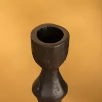 Подсвечник "Лава" 10х10х25 см, алюминий, цв. чёрный