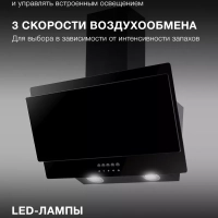 Вытяжка каминная HGH 6830 BG черный