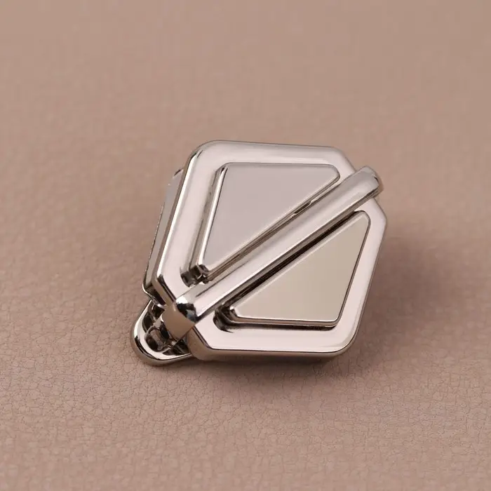 Застёжка для сумки, 3.1&times;3.1 см, цвет серебряный