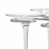 Подставка для бокалов, серебристая, на 6 бокалов