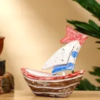 Сувенир "Кораблик" дерево 14х5х14 см