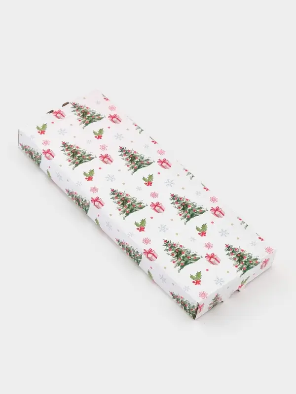 Подставка под ложку &laquo;Елочка&raquo; 26.5&times;9.5&times;2.5 см, стекло, белая, зелёная