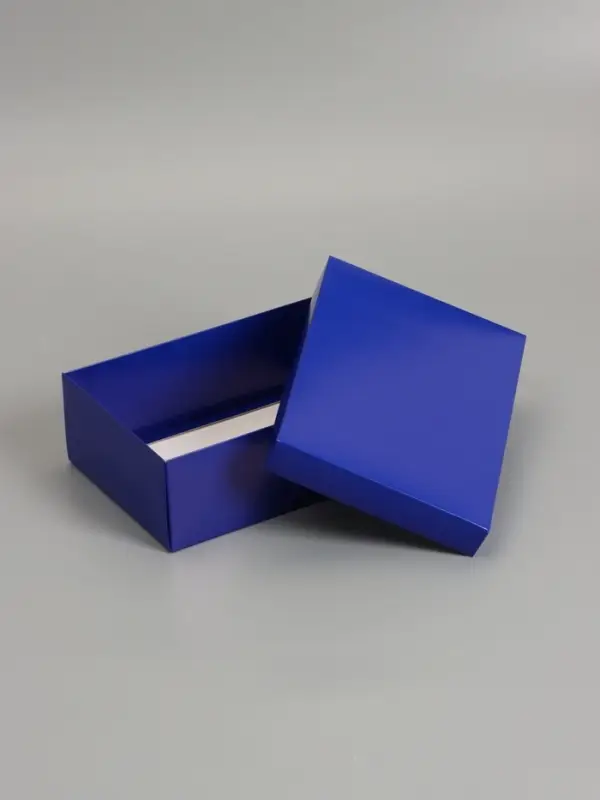 Коробка складная, крышка-дно, синяя, 24 х 17 х 8 см