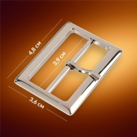 Пряжка для ремня, 4,8 &times; 3,6 см, 39 мм, цвет серебряный