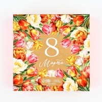 Коробка под 9 конфет с ячейками &laquo;8 марта&raquo; 14.5 х 14.5 х 3.5 см