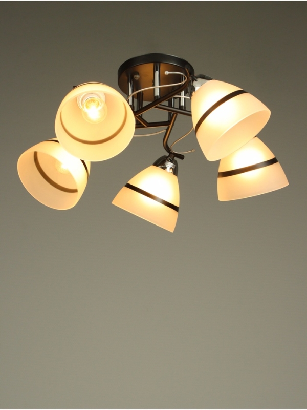 Люстра "Лайма" 5хЕ27 40Вт черно-хромовый 55х55х24 см