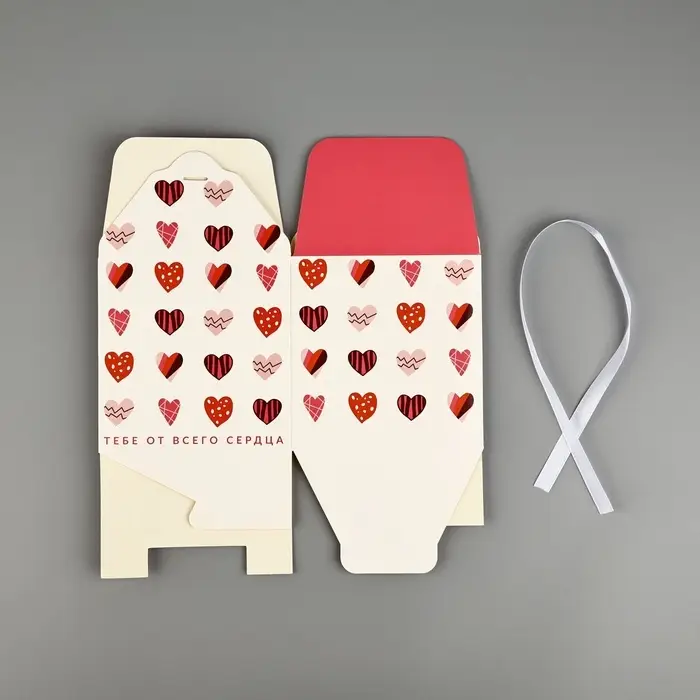 Коробка подарочная складная, упаковка, &laquo;Я тебя люблю&raquo;, 12 х 12 х 12 см