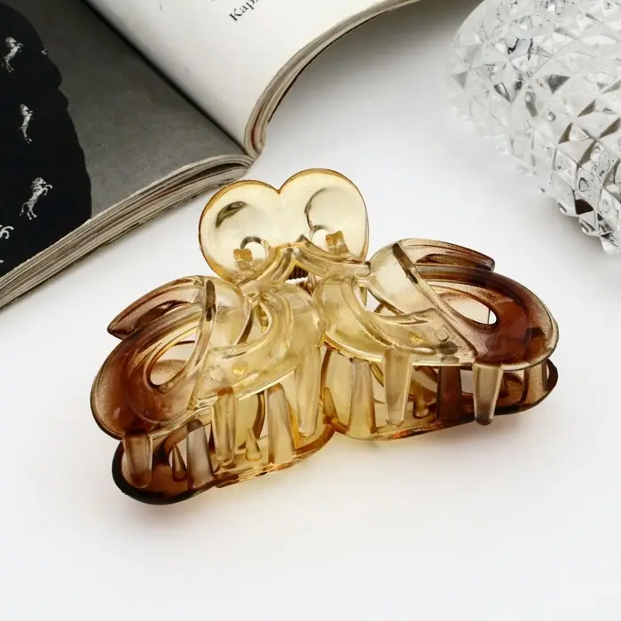 Крабик для волос &laquo;Глянец&raquo;, изгибы люкс, 8 см, МИКС