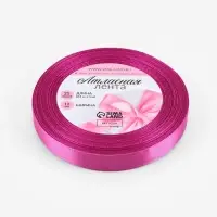 Лента атласная, 12 мм, 23&plusmn;1 м, фиалковая