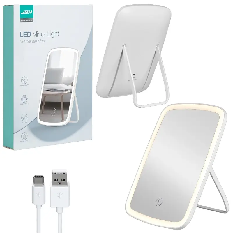 Настольное зеркало для макияжа с подсветкой A3 JBH белое (40 шт/кор)