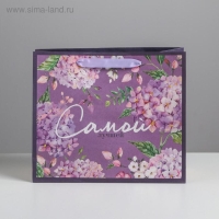 Пакет подарочный крафтовый горизонтальный, упаковка, &laquo;Самой лучшей&raquo;, ML 27 х 23 х 11,5 см