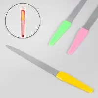 Пилка металлическая для ногтей, 17 см, в чехле, МИКС