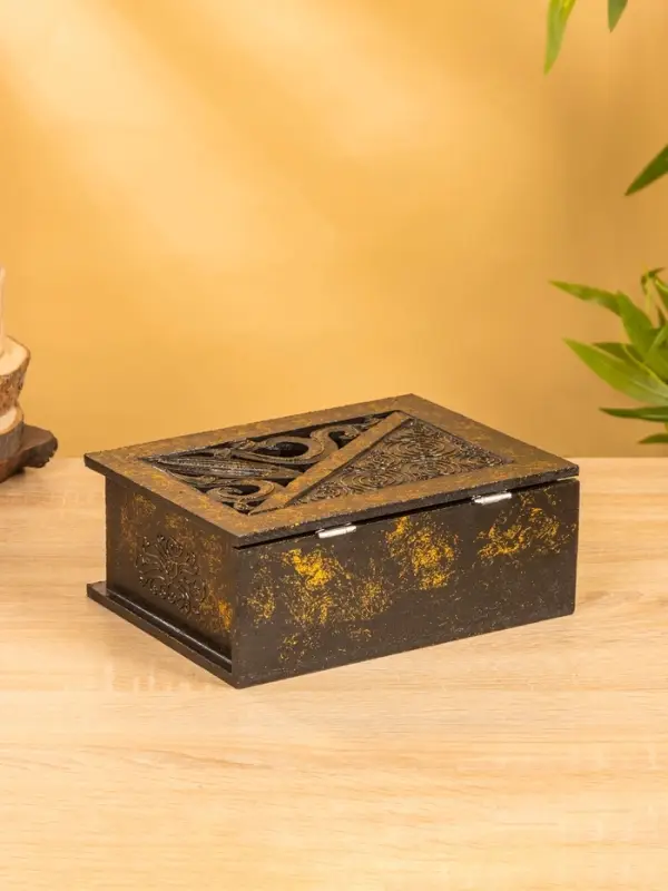 Шкатулка "Завитки" 24х18х9 см, МДФ