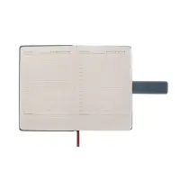 Ежедневник недатированный формат А5, с хлястиком, 128л, линия, пвх, Индиго