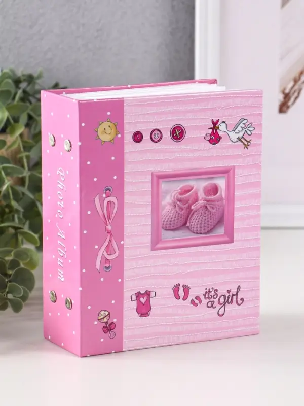 Фотоальбом 100 фото Пинеточки" 10X15см, ПП карм., розовый